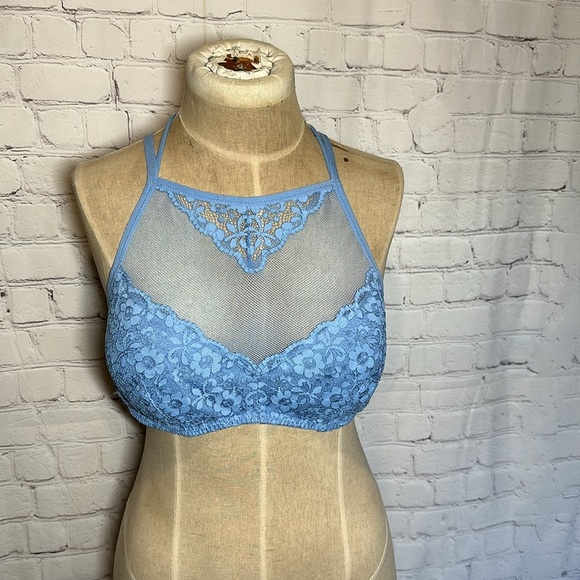 Xhilaration Light Blue Lace bralette size L - Picture 1 of 4